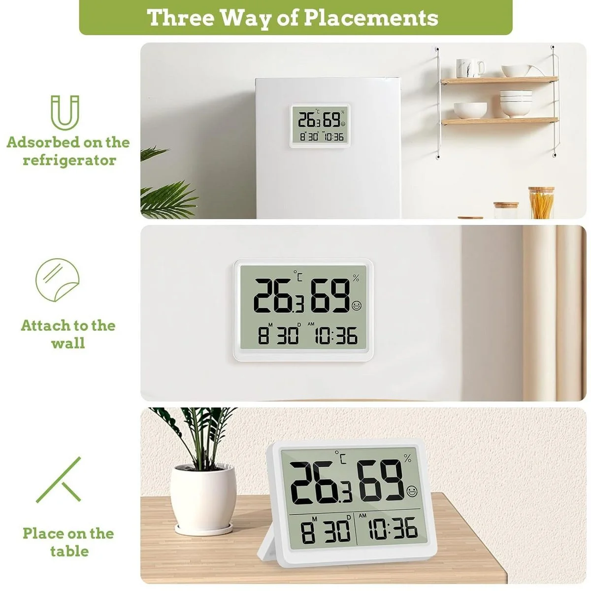 BRAIDOL Digitales Raumthermometer & Hygrometer – Innenwetterstation